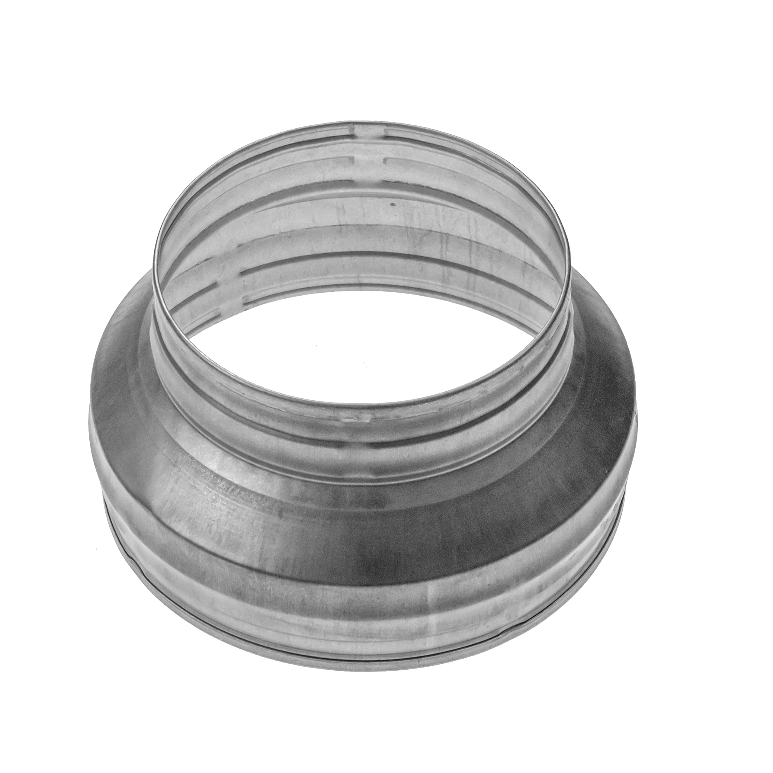 Repa Market 8" to 6" Inch / 200 to 150 mm Round Galvanized Steel Duct Reducer - Duct Fitting - Pipe Increaser Reducer - Metal Tube Reducing Coupling for Drain, Waste and Ventilation (8 to 6 Inch)