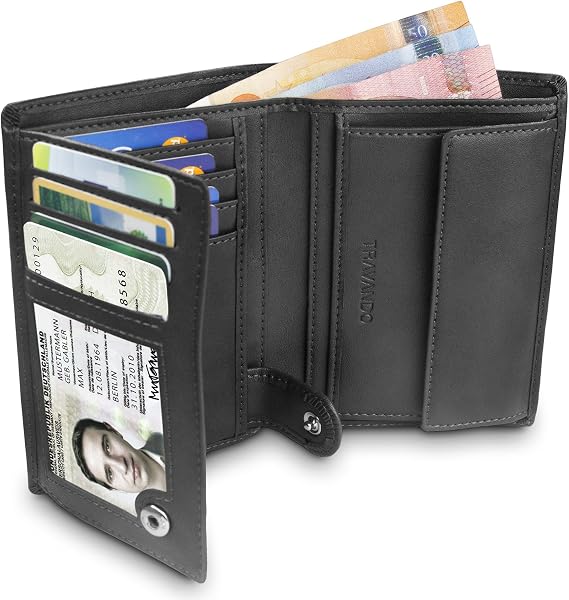 Portafoglio Uomo Jaimie Jacobs SLIMSTAR: Sottilissimo, Con Protezione RFID, Spazio Per 11 Carte E Monete.