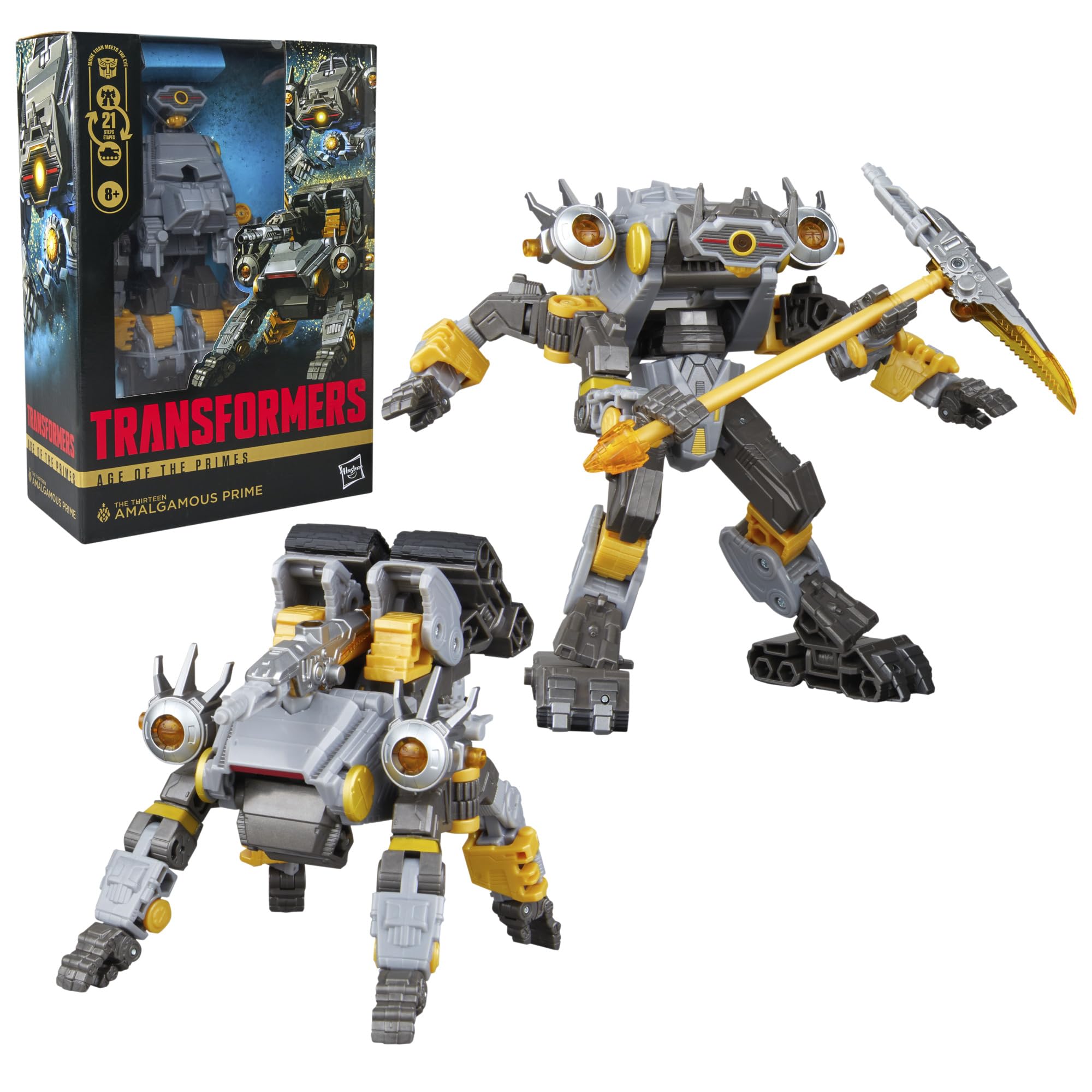 TRANSFORMERS Age of The Primes The Thirteen Amalgamous Prime, Voyager Class 5.5-Inch Converting Action Figure, Robot Toys for Ages 8+