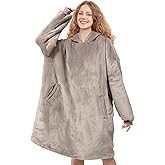 AmyHomie Wearable Blanket Hoodie for Adults & Teens,Oversized Sherpa Hooded Blanket,Warm Cozy Blanket Sweatshirt as Christmas Birthday Gifts for Women Men
