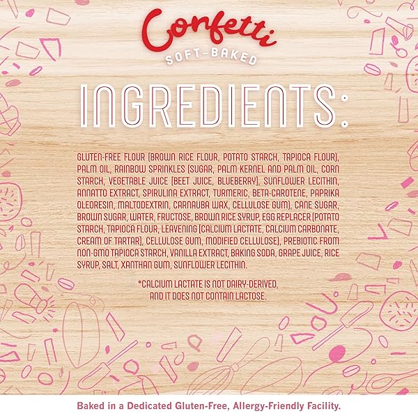 CYBELE’S FREE TO EAT GLUTEN-FREE & VEGAN COOKIES – PLANT-BASED, DAIRY, SOY, & NUT FREE – SOFT-BAKED SCHOOL SAFE SNACK FOR KIDS & ADULTS – 12 COOKIES PER 6 OZ BOX (CONFETTI, PACK OF 1)