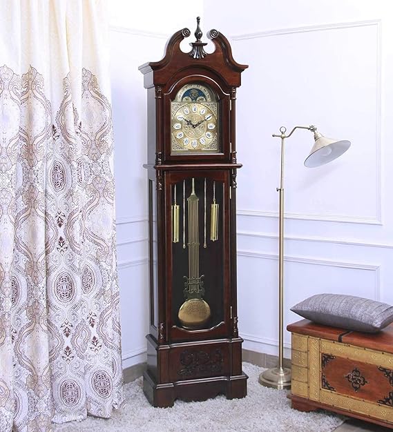 EASTERN WATCH Wooden Grandfather Clock (81 X 21.75 X 10Inches, Antique