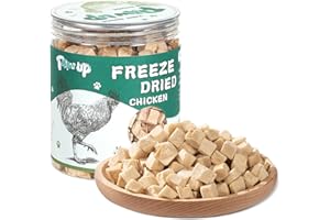 PAWUP Freeze Dried Chicken for Dogs Cats, High Protein Raw Dog Food Topper, Single Fresh Ingredient Treats, 4.6oz, Rawhide Free