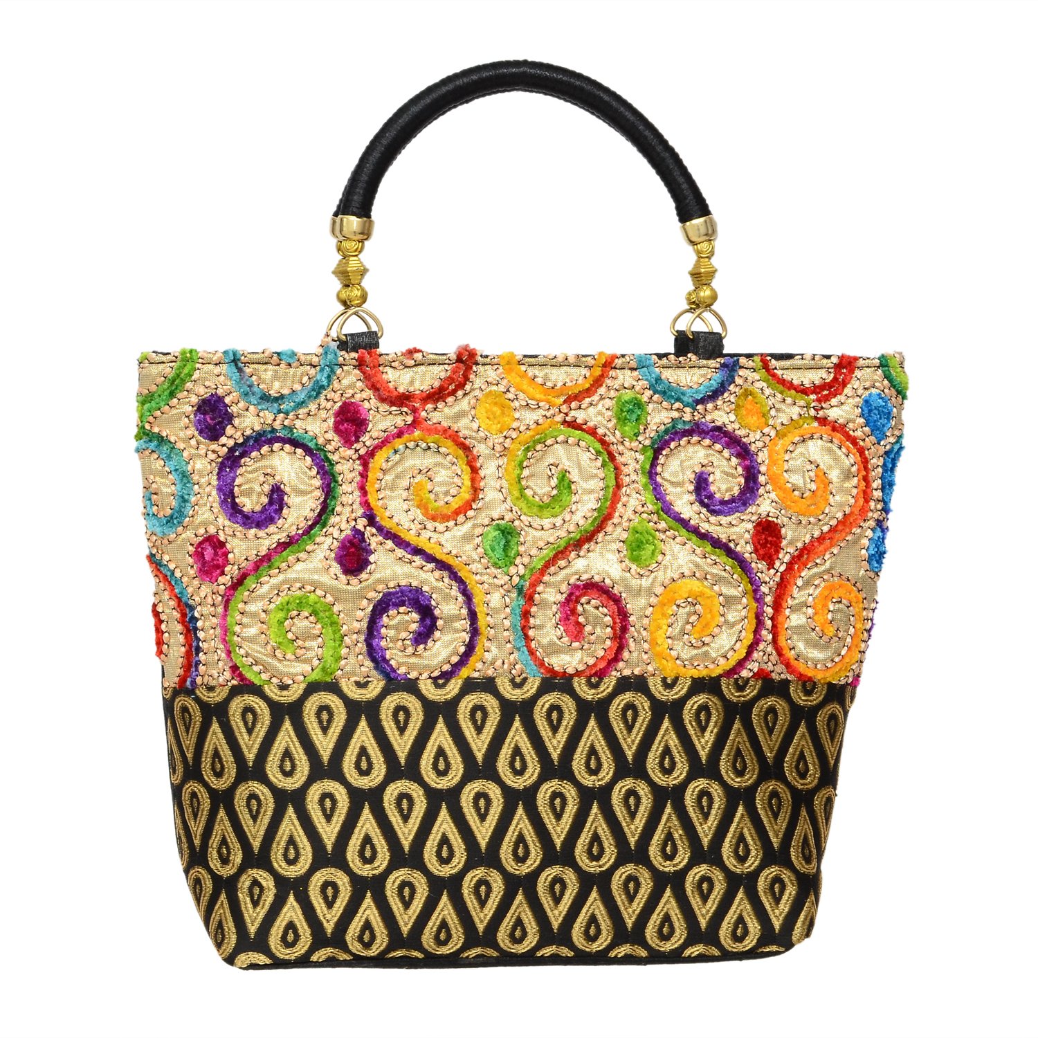 bagaholics ethnic silk brocade clutch handbag gift for women