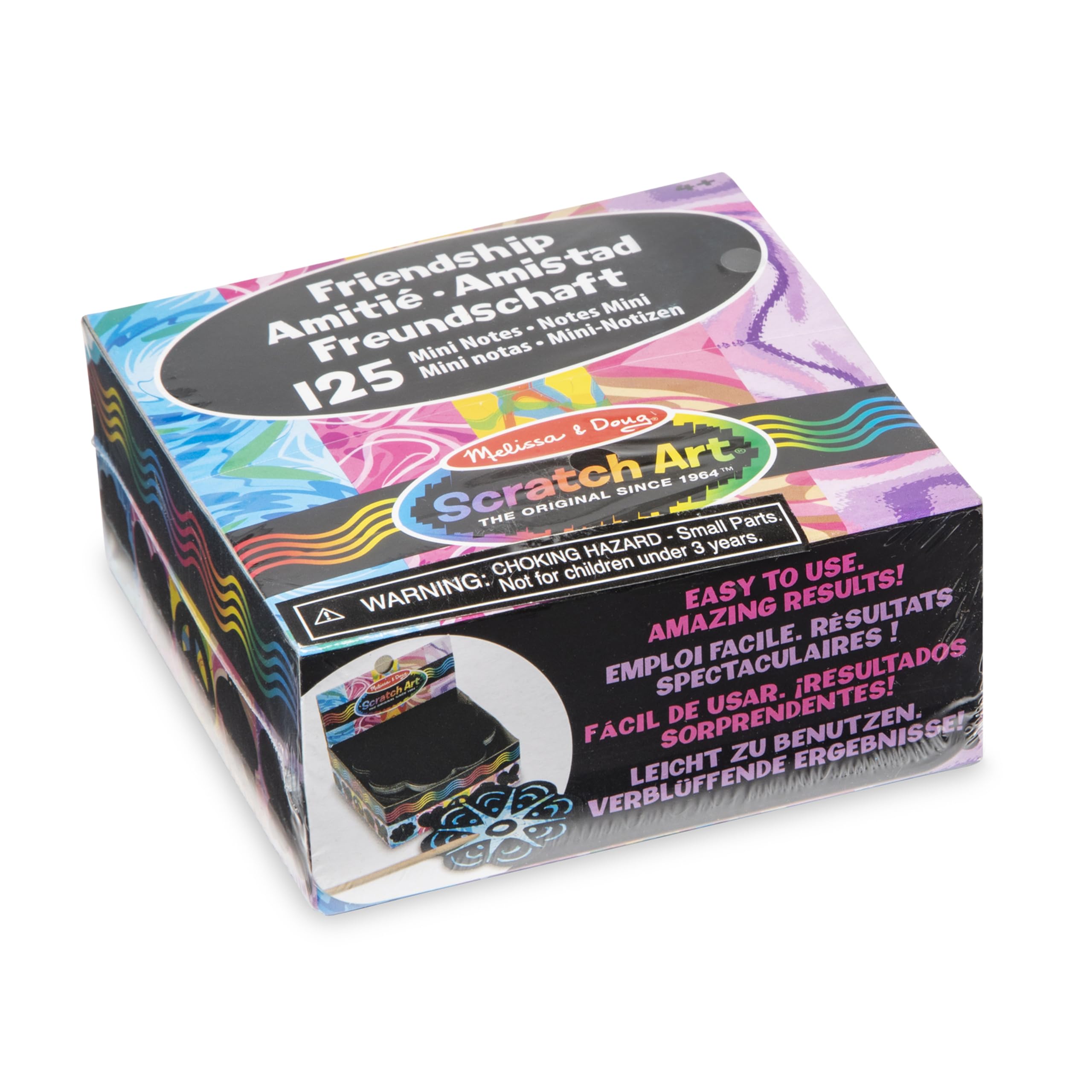 Melissa & Doug Scratch Friendship Mini Notes, Scratch Art for Kids, Arts & Crafts for kids, Rainbow Scratch Art for Kids, 4+, Gift for Boy or Girl