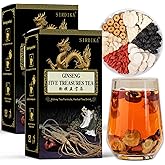Ginseng Five Treasures Kidney Care Tea - Zhu Gen Wu Bao Cha - Men's Herbal Tea (20 bags/2 boxes)