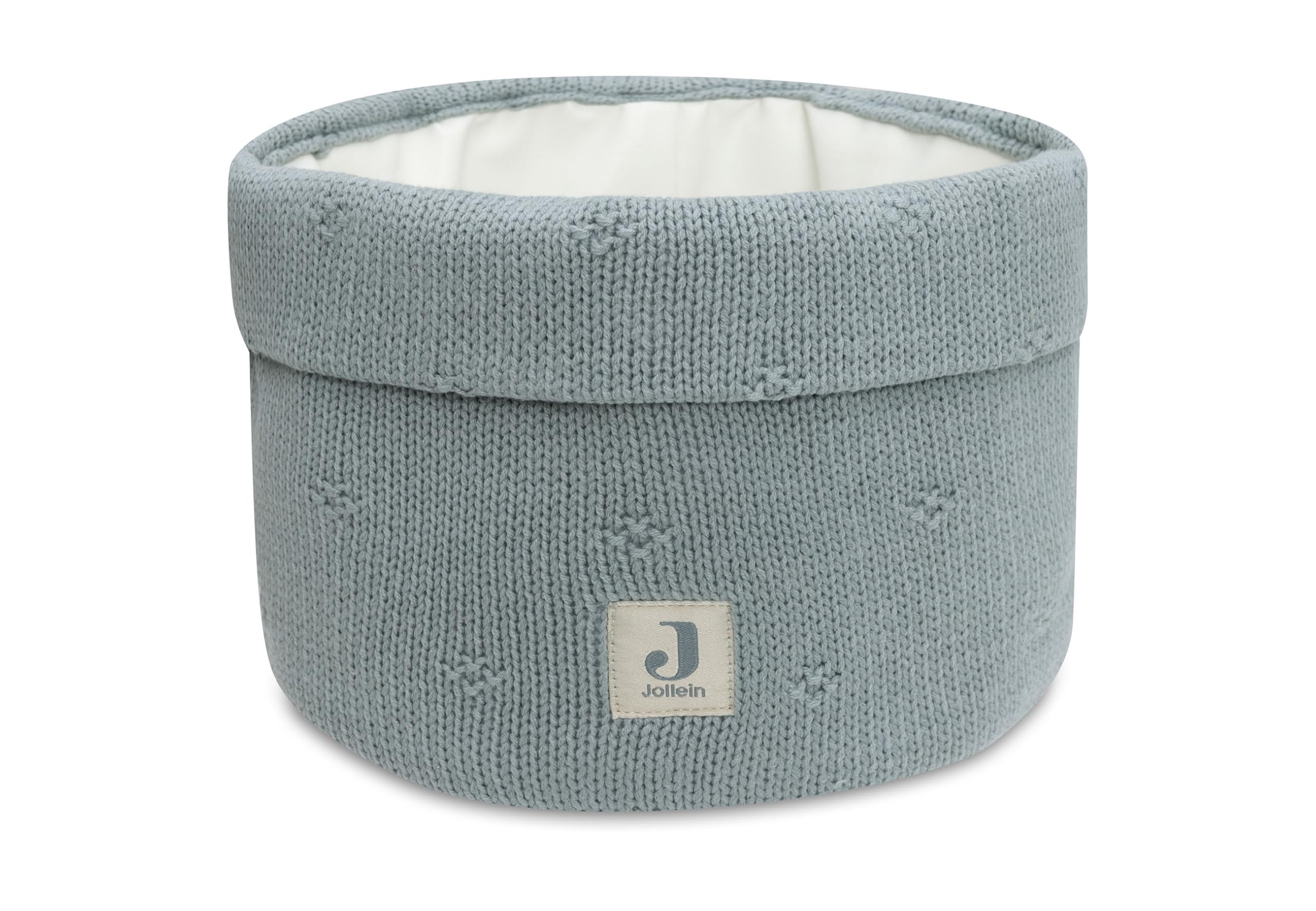 Jollein Cosy Knit Care Basket, Sea Green, 60% Cotton, 40% Acrylic, 14 x 18 cm, Green