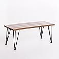 Christopher Knight Home Geania Indoor Industrial Acacia Wood Coffee Table, Teak Finish With Rustic Metal
