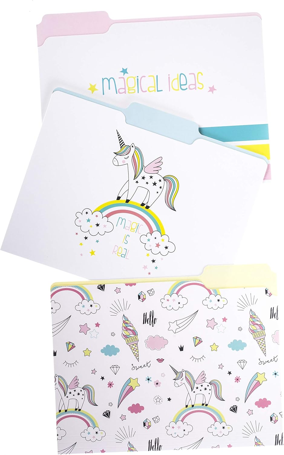 Graphique "Make Things Happen" File Folder Set – File Set Includes 9 Folders and 3 Unique Go-Getter Designs, Embellished w/ Gold Foil on Durable Triple-Scored Coated Cardstock, 11.75" x 9.5" : Office Products