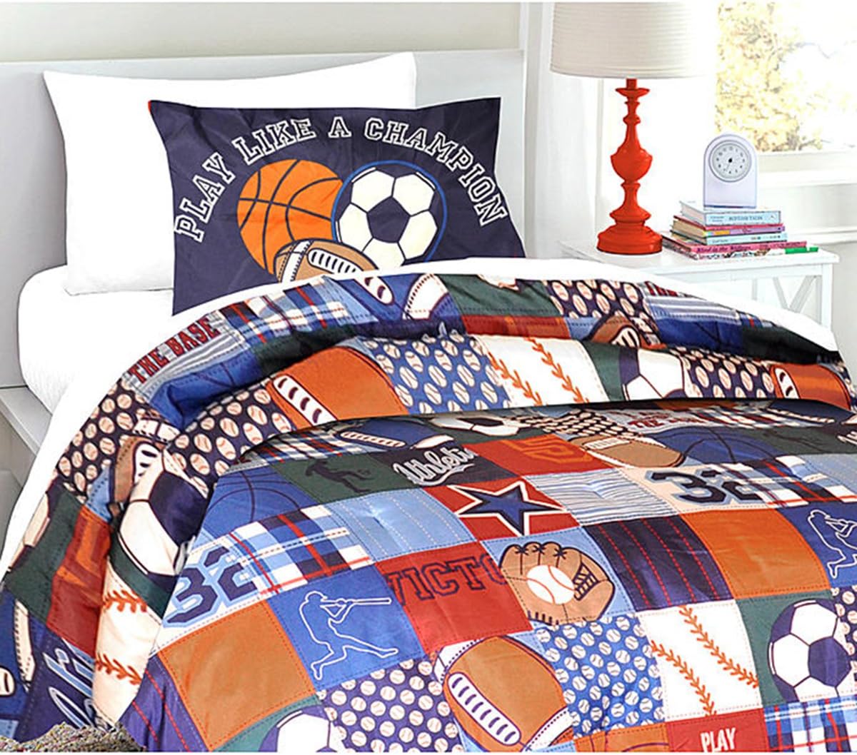 Amazon Com Kids Sport Comforter Set 2 Piece Bedding Set Twin Size