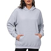 PrettyGuide Women's Casual Fall Long Sleeve Cotton Sweatshirts Oversized Hoodies Fleece Pullover with Pocket