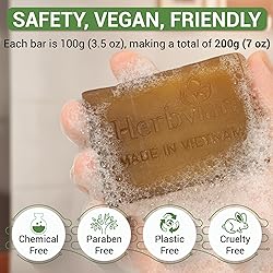 2 Pcs Moringa & Green Tea Soap Bars, Controlling