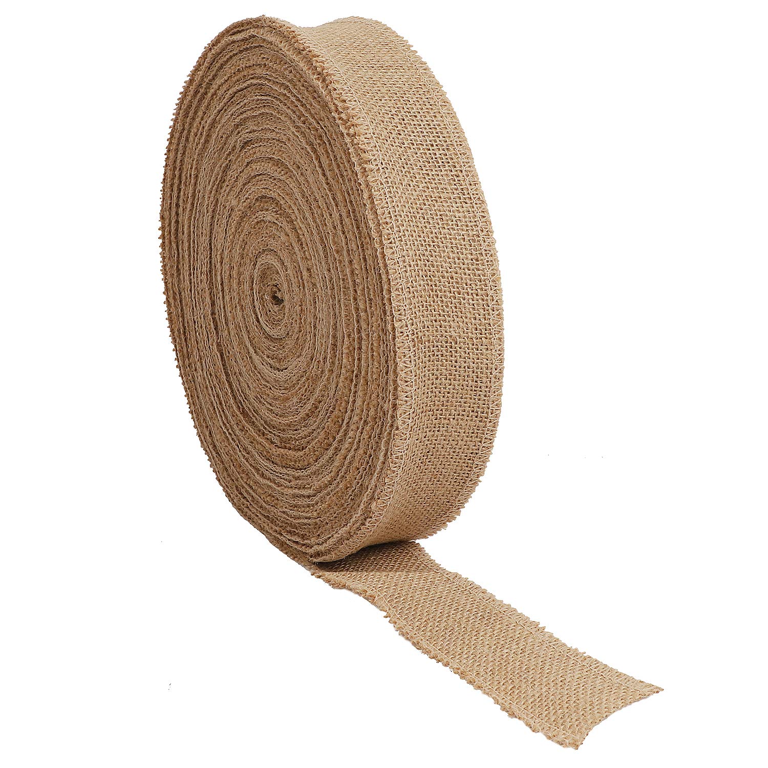 Photo 1 of KINJOEK 1 Inch Wide 82 Yards Burlap Ribbon, Natural Jute Fabric Ribbon, Crafts Ribbon for Christmas, Wedding, Gifts, Burlap Fabric DIY, Decoration