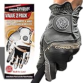 XEIRPRO Copper Tech Men’s Golf Gloves (2 Packs) - Joint Support for Golfers with Copper Compression-Comfort & Joint- Friendly - Golf Gloves Men