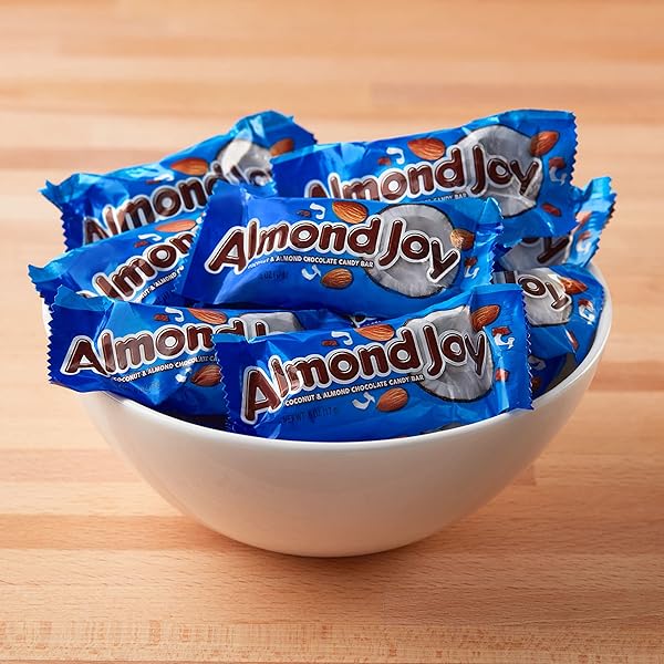 ALMOND JOY COCONUT AND ALMOND CHOCOLATE SNACK SIZE, CANDY PANTRY PACK, 15 OZ (25 PIECES)