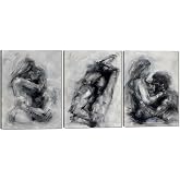 3 Pieces Black and White Sexy Wall Art Sexy Couples Canvas Wall Art Pictures Abstract Nude Art Posters Modern Abstract Artwork for Bedroom Bathroom Wall Decor 12x16inchx3pcs