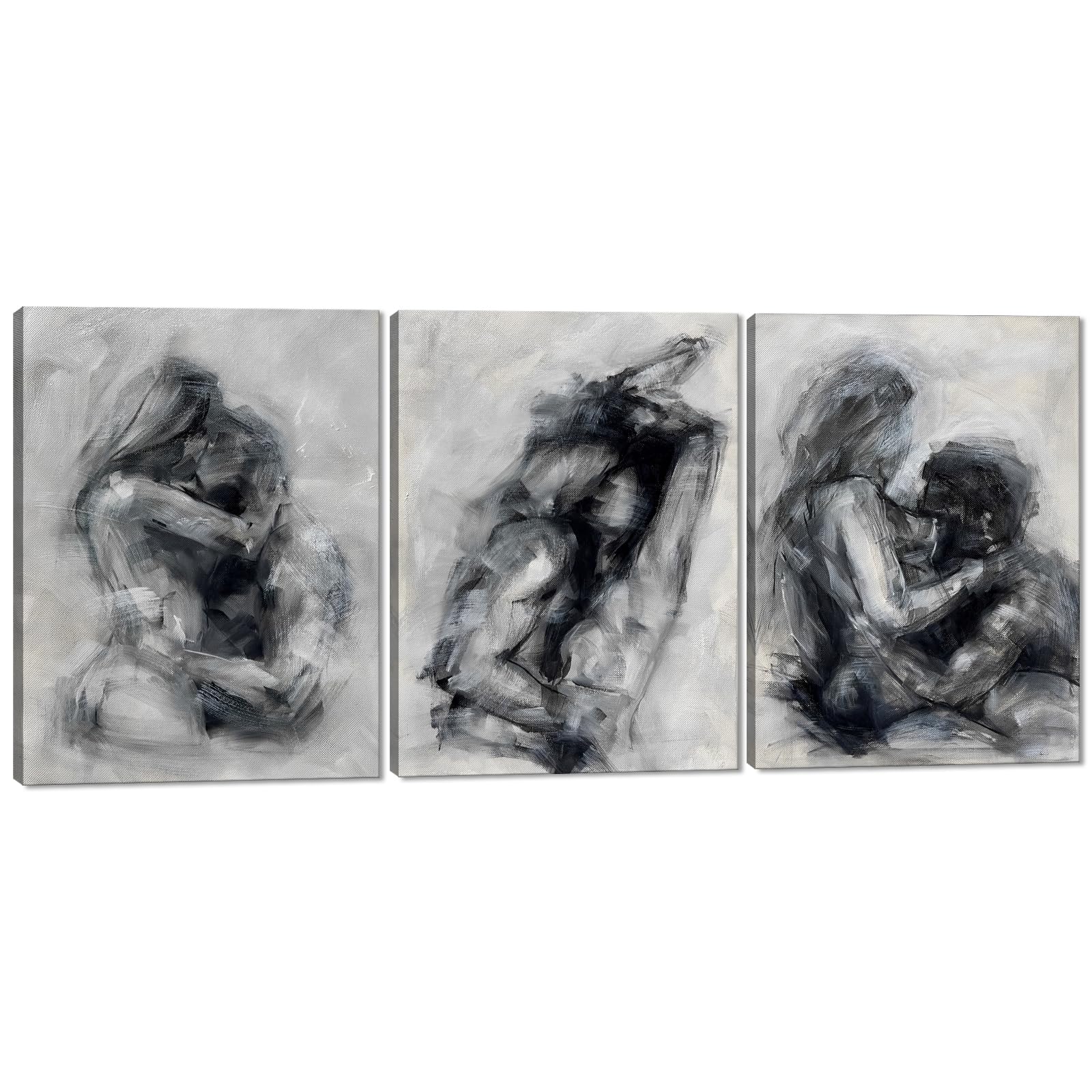 3 Pieces Black and White Sexy Wall Art Sexy Couples