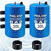 Pool Ladder Weights 30L Universal Large Pool Step Weights Sand Bag Waterproof 500D PVC Swimming Pool Weights for Above Ground and Inside Pool with Nylon Handle (Blue, 30L)