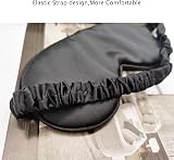 ECHOLLY Sleep Mask 100% Mulberry Silk with Travel Pouch & Ear Plugs (Black) view 5