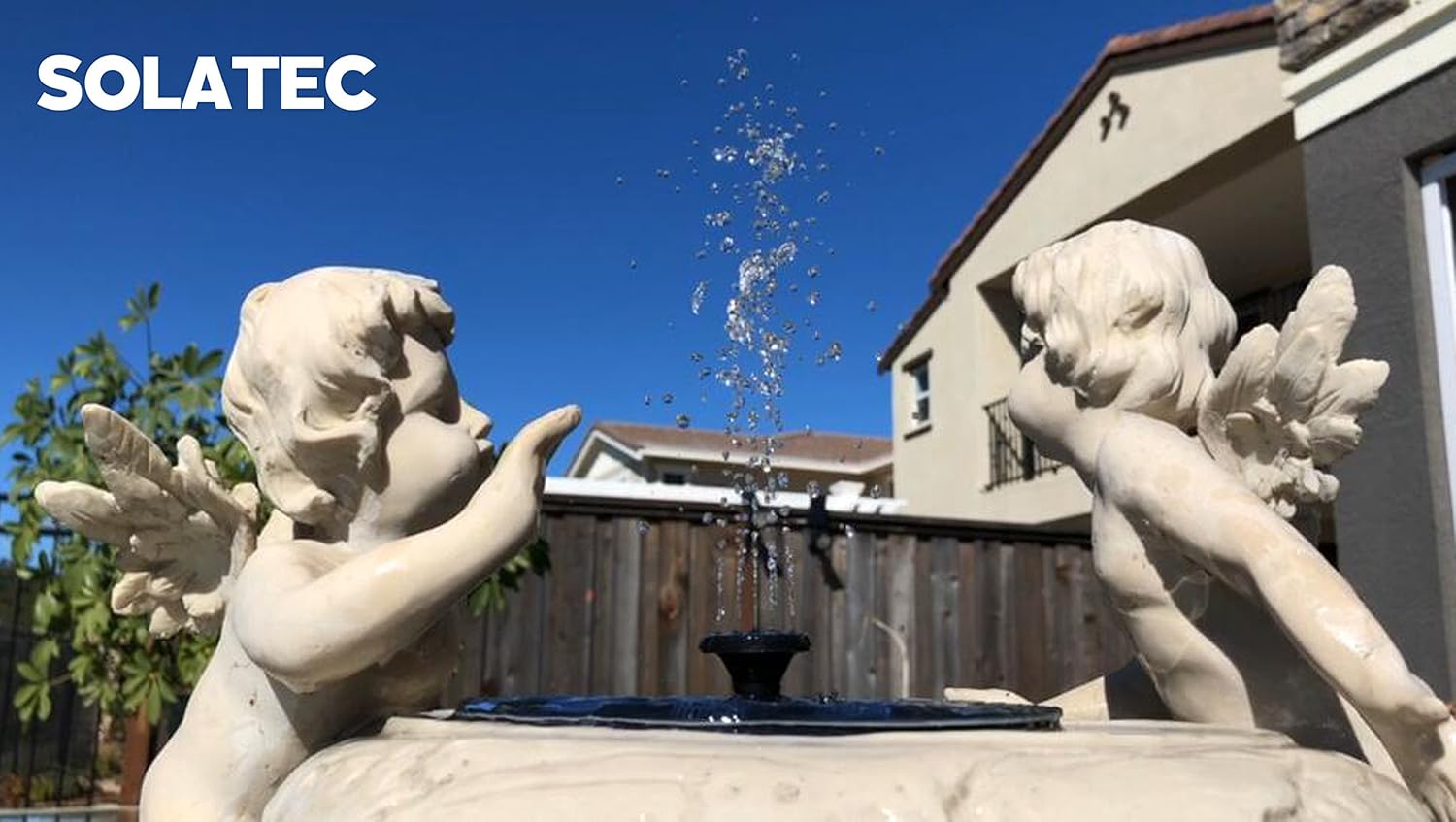 Solatec Solar Fountain, Black: Garden & Outdoor