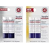 Aquaphor Lip Balm Set, Repair and Protect, 4 Lip Products Total | Lip Repair Stick (2 x 0.17 OZ), Repair Stick with Sunscreen SPF 30 (2 x 0.17 OZ) with Jojoba Oil and Shea Butter