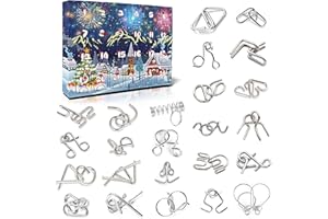 pozemu Brain Teaser Puzzles Advent Calendar 2025 Metal Puzzles Christmas Countdown Calendars for Kids Adult