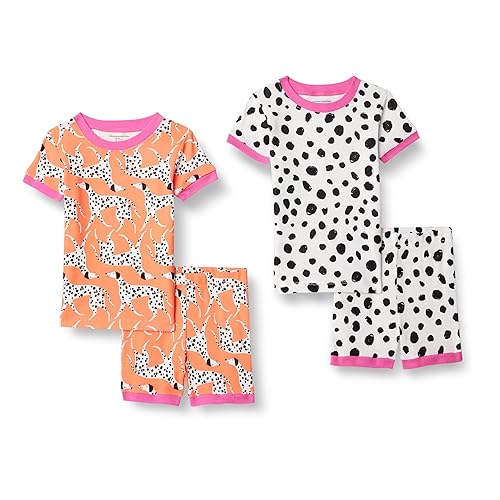 Amazon Essentials Unisex Kids' Snug-Fit Cotton Pyjama Sleepwear Sets, Dalmation, 5 Years