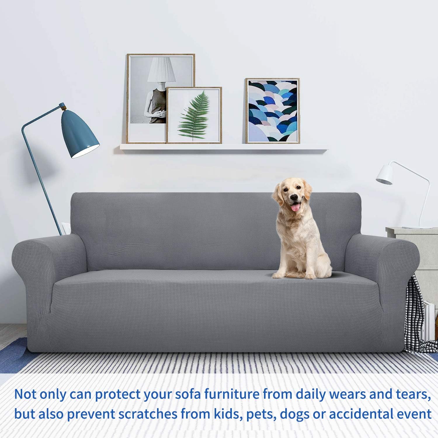 MAXIJIN Super Stretch Couch Cover for 3 Seater Couch - Image 3