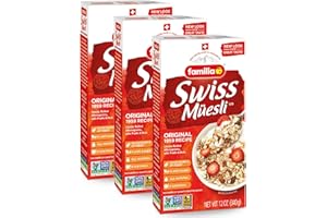 Familia Swiss Muesli Cereal, Original Recipe with Fruit and Nuts - Enjoy Hot, Cold or as Overnight Oats, 12 oz (Pack of 3)