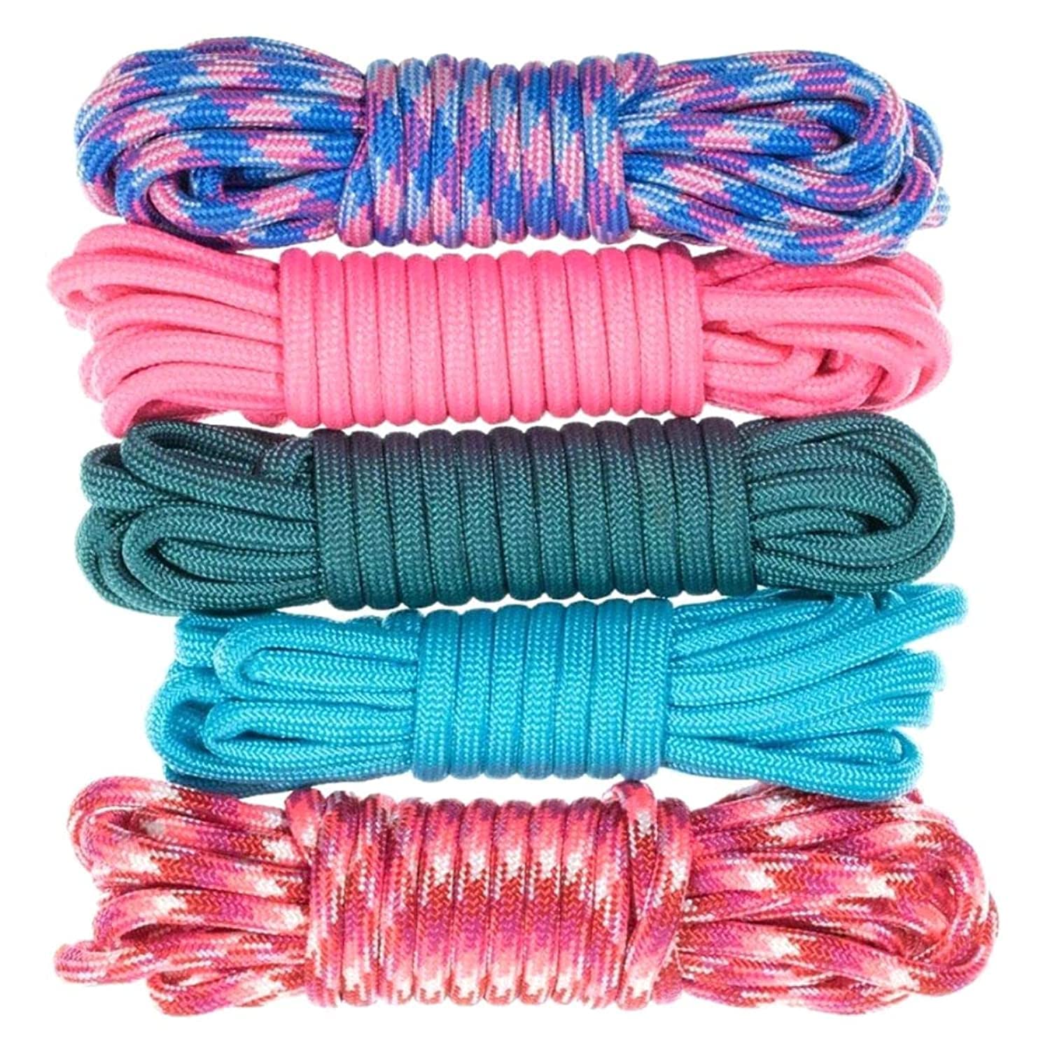 West Coast Paracord Zesty 550lb Survival Paracord Random Combo Crafting Kit 10 Colors of 500lb Cord and 10 Buckles - Type III Paracord - Make 10 Paracord Bracelets - Great Gift (Zesty, 100 Feet)
