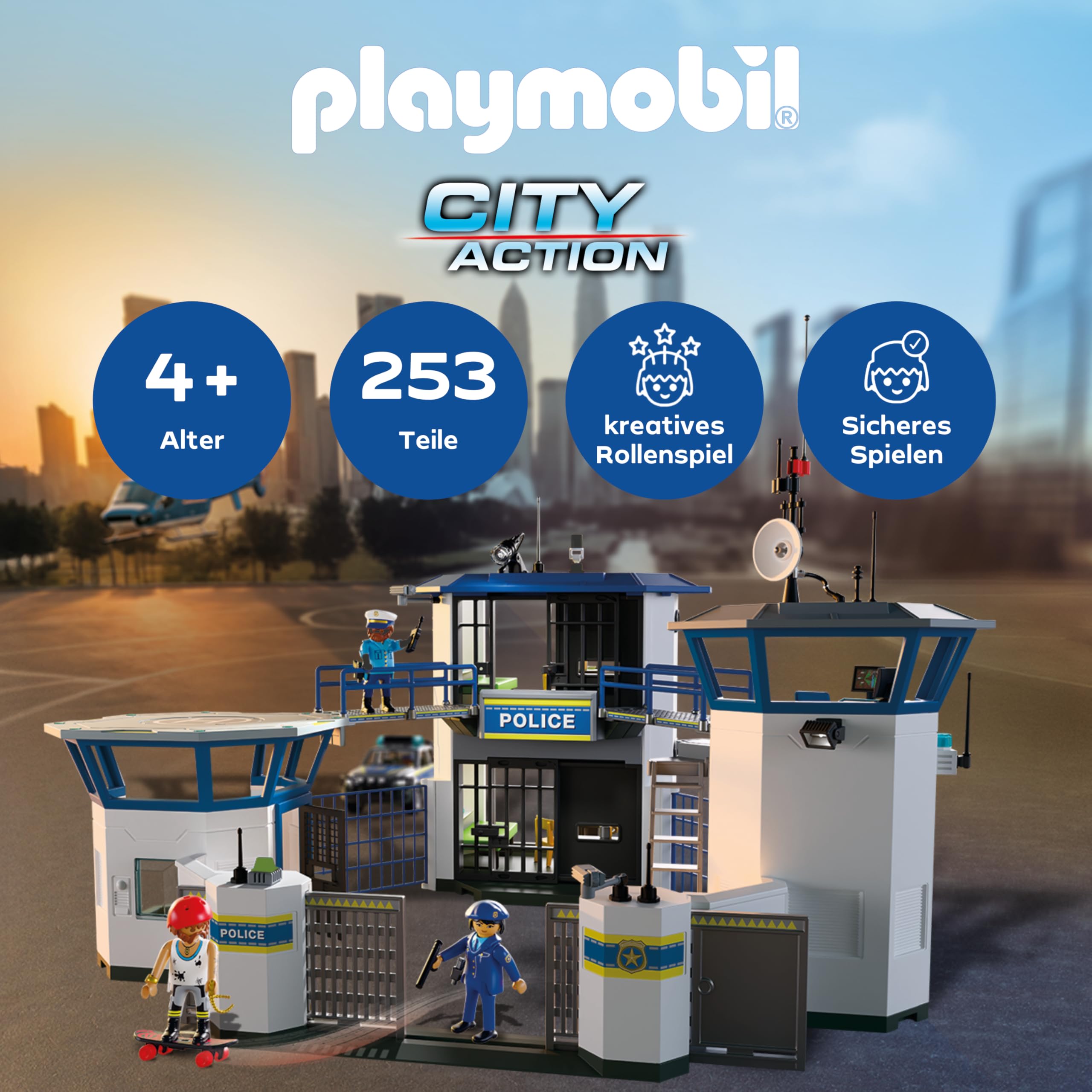 PLAYMOBIL | Action Heroes | Polizei-Kommandozentrale | Polizei-Spielzeug | Abenteuer-Spielzeug für Kinder ab 4 Jahren | Fördert Rollenspiele & Kreativität | Mit Spielfiguren & Zubehör | 71873 2