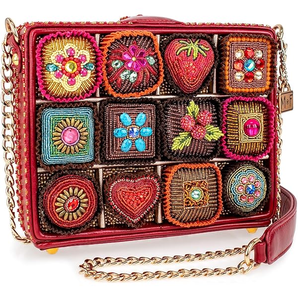 Mary Frances Sweet Indulgence Beaded Candy Box Crossbody Handbag