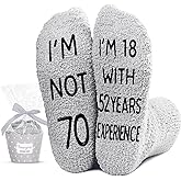HAPPYPOP 65TH Birthday Gifts for Men - 61 62 63 64 65 66 67 68 69 70 Birthday Gifts Socks