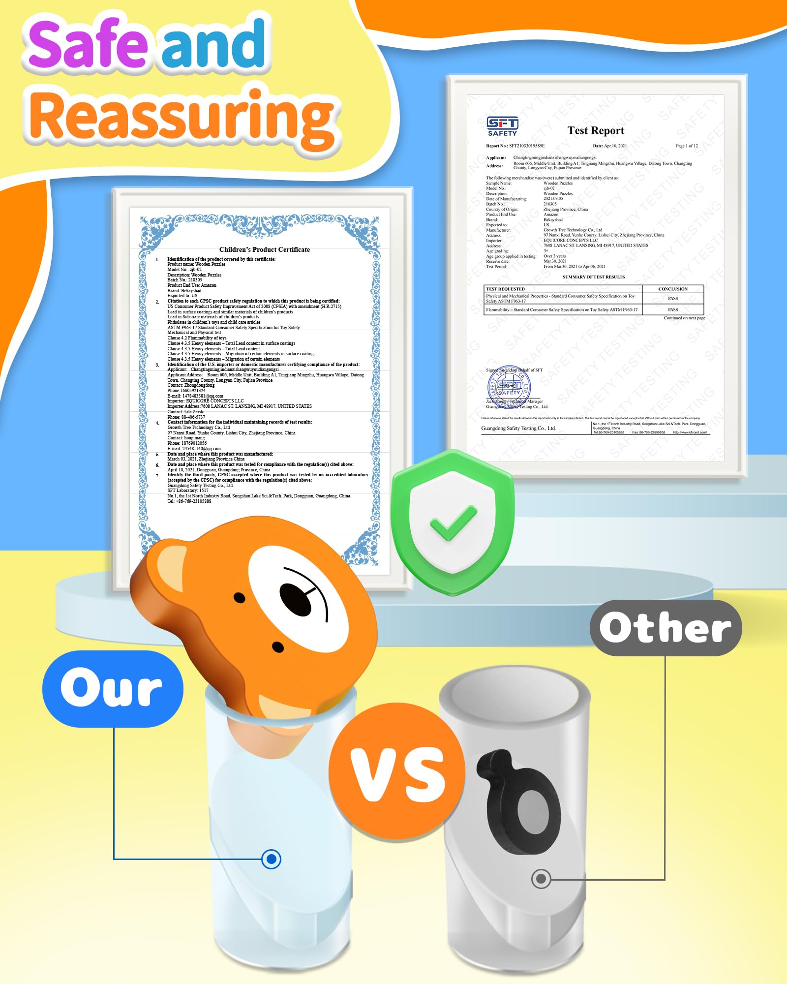 Bekayshad Wooden Puzzles Toddler Toys Gifts for 1 2 3 Year Old Boys Girls, Animal Jigsaw Puzzles Montessori Toys, Learning Educational Christmas Birthday Gifts for Girls Boys Ages 1-3