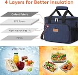 Lifewit Lunch Bag 9L Insulated Cooler Tote Dark Blue 12 Cans view 2