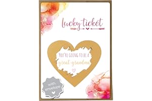 Joli Coon Pregnancy announcement scratch card - You are going to be a great grandma - Baby announcement with envelope - Dream