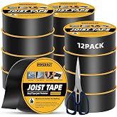 IMMERROT 12 Pack Joist Tape for Decking 1-5/8" x 50' Weather-Resistant Butyl Joist Tape, Self Adhesive Deck Flashing Tape for Wood Decks Beams Roof, 1-5/8 inch x 50 feet