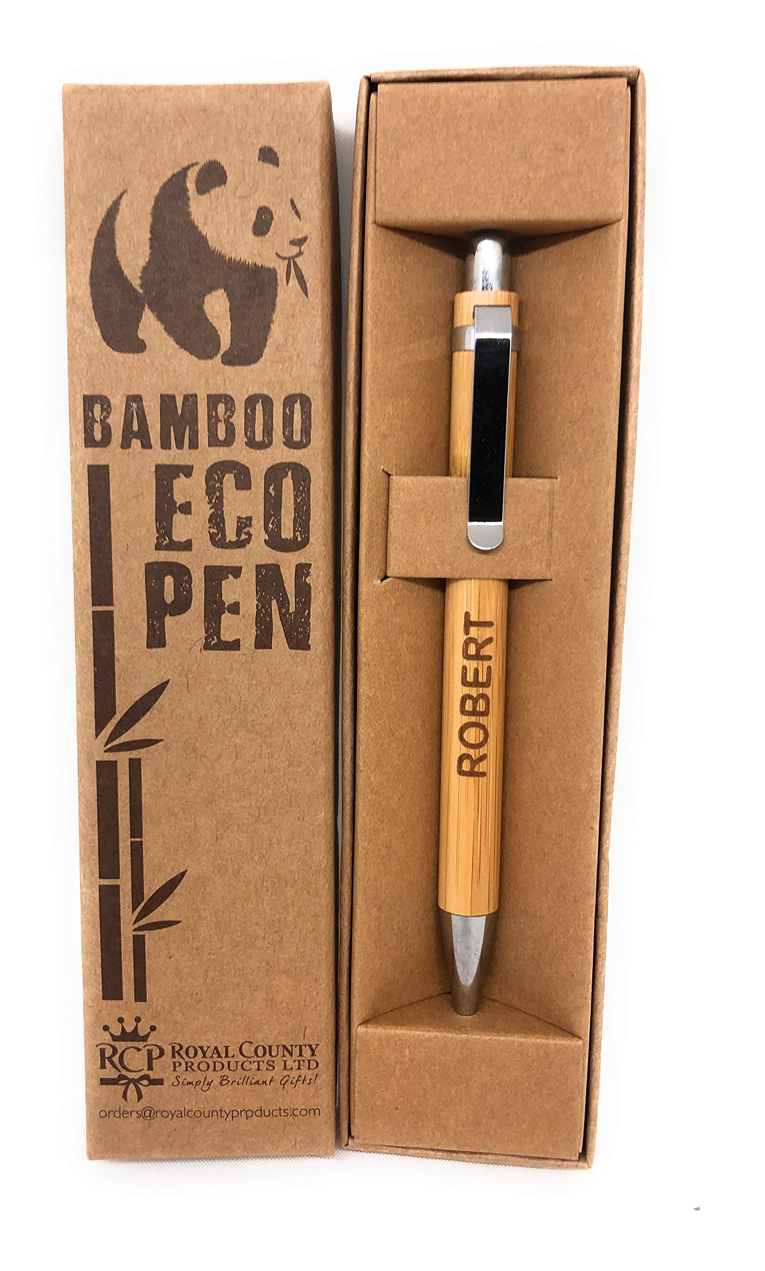 Personalised Bamboo Pens - Eco Friendly - Robert