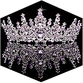 TOBATOBA Tiaras for Women, Purple Crystal Tiara Crowns for Women, Wedding Tiara for Bride Queen Crown, Royal Princess Quinceanera Headpieces for Birthday Prom Pageant Halloween Cosplay Accessories
