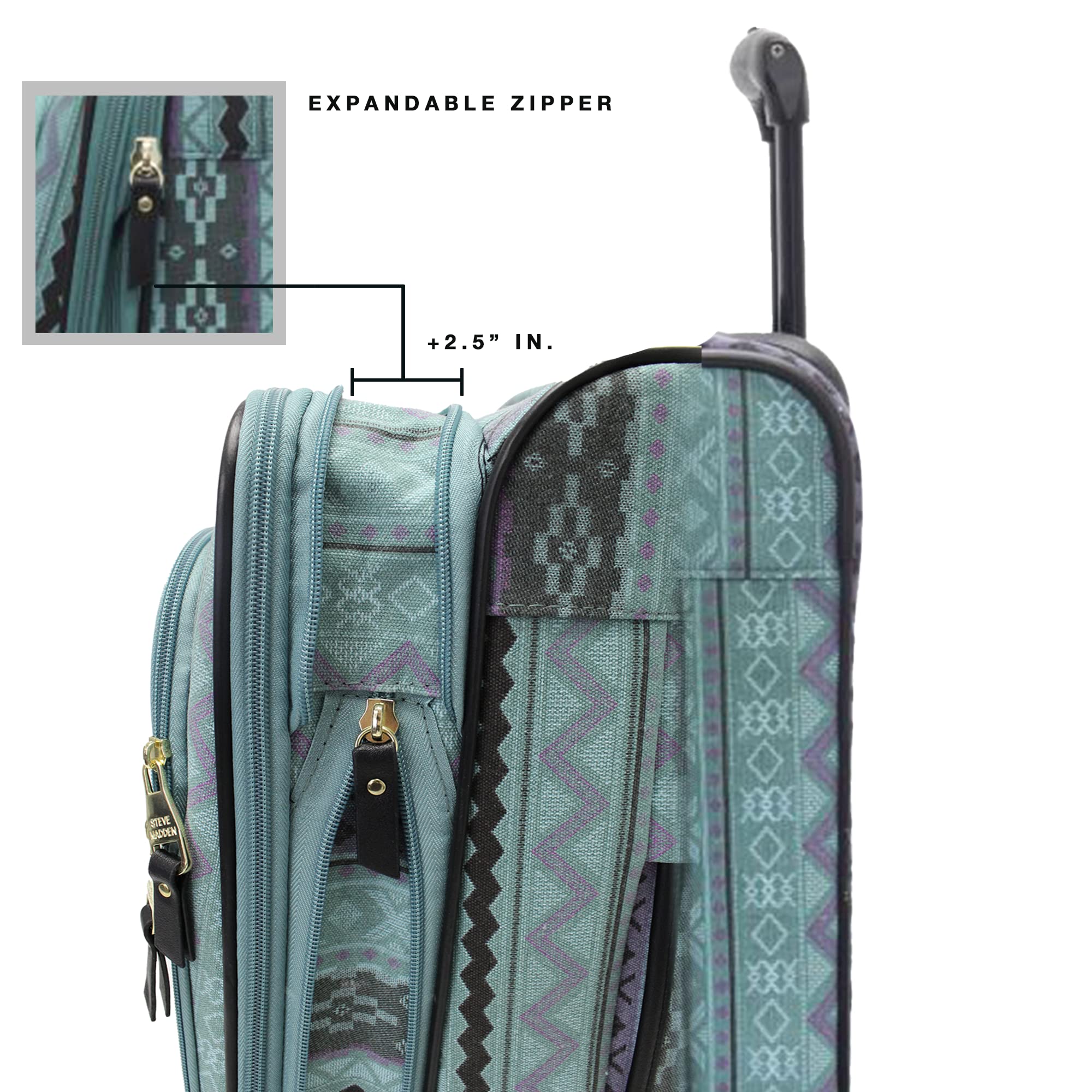 Steve Madden Unisex-Adult (Luggage only) Spinner, Legends Turquoise, One Size