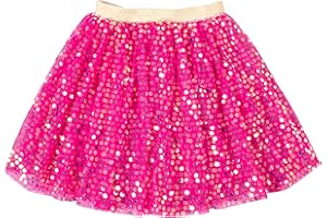 Magic Park 1-14Y Toddler Tulle Sequin Skirt Little Girl Tutu Skirts Birthday Holiday Party Girls Solid Color Short Skirt