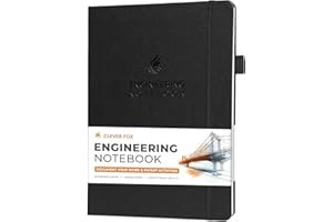 Clever Fox Engineering Notebook – Hardcover Grid Notebook with Numbered Pages, Table of Contents – Patent, Lab & Invention Jo