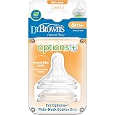 Dr. Brown's Level-3 Wide Neck Nipple, 6 Pack