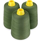 Moonshan 6-Stranded Sewing Thread Heavy Duty Spool Industrial Sewing Thread for Bag Sewing Machine Bag Closer Machine (Olive Green)