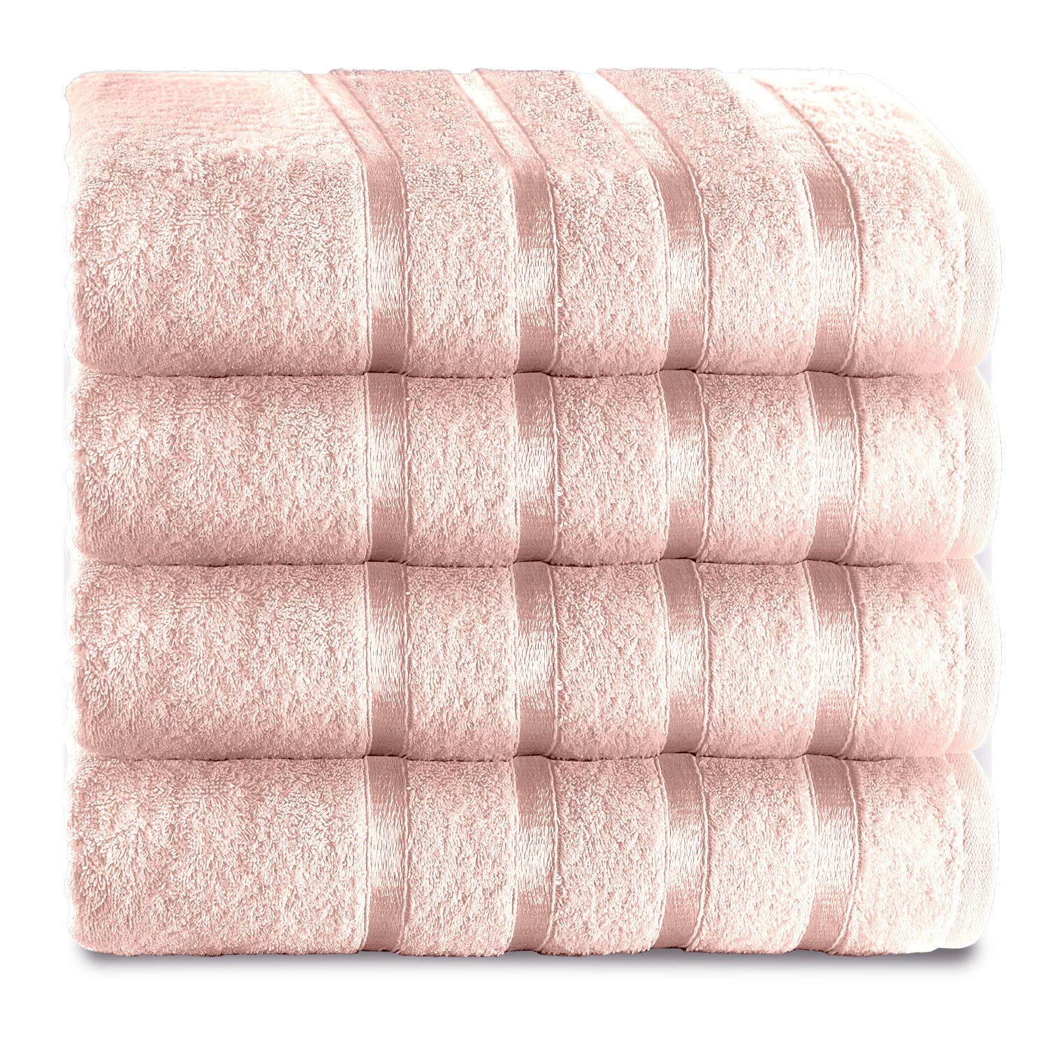 GC GAVENO CAVAILIA Fade Resistant Luxury Towels, Extra Absorbent 100% Ringspun Egyptian Cotton 500 GSM Bathroom Set, Blush Pink, 4PK Bath, 554721