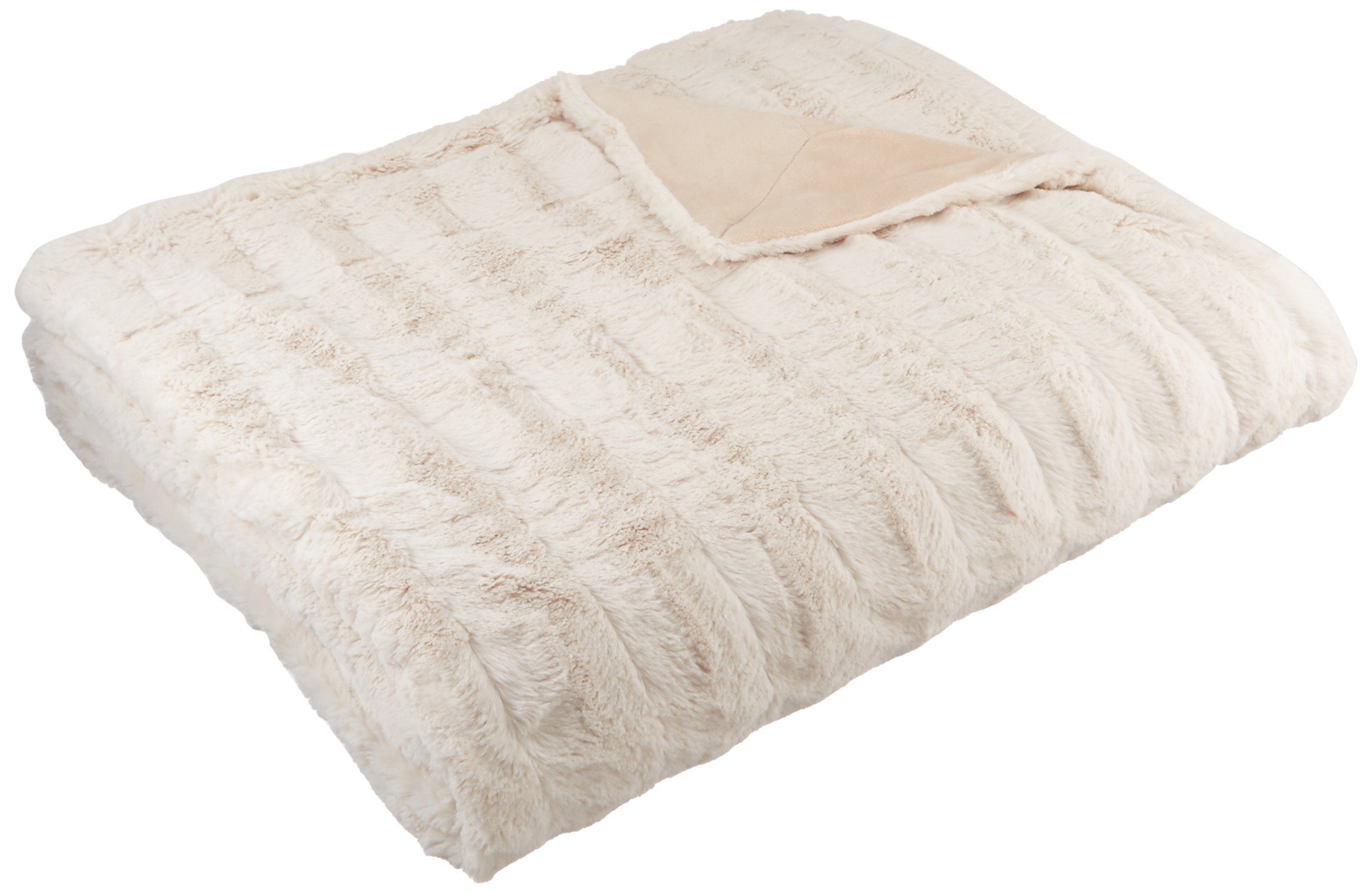 Pinzon Faux Fur Throw Blanket 63" x 87", Ivory 841710153682 eBay