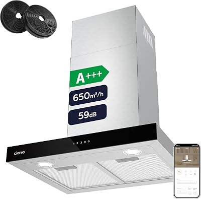 CIARRA CBCS6102 Cooker Hood 60cm Wi Fi App Touch 650m³/h Ducted/Recirc