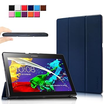 Infiland Lenovo Tab 10 / TAB2 A10-30 Hülle, Ultra Dünn Tri-Fold Smart-Muschel Schutzhülle Tasche mit Auto Sleep/Wake Funktion