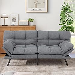 MUUEGM Futon Sofa Bed,Memory Foam Modern