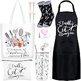 IUUIVV Hair Stylist Gifts Hair Dresser Gift for Women with Stainless Steel Tumbler Makeup Bag Tote Bag Apron Socks Scissor Hairclips Keychain and Greeting Card for Christmas Appreciation Gifts
